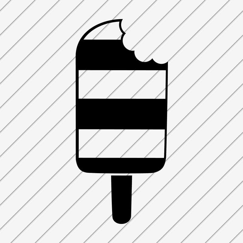 מדבקות קיר גלידה מדבקות ויניל קליפות ומקל מדבקות | CONE SUNDAE CART SILHOUETTE | מחשב נייד חלון רכב כוס נייד